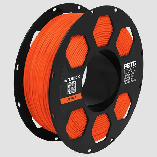 HATCHBOX ORANGE RAPID PETG FILAMENT –, 1KG SPOOL