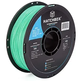 HATCHBOX HATCHBOX ABS 3D Printer Filament, Dimensional Accuracy +/-, 1 kg Spool, Mint Green