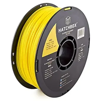 HATCHBOX HATCHBOX ABS 3D Printer Filament, Dimensional Accuracy +/-, 1 kg Spool, Yellow