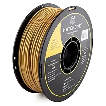 HATCHBOX HATCHBOX ABS 3D Printer Filament, Dimensional Accuracy +/-, 1 kg Spool, Gold