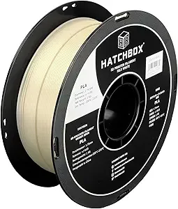 HATCHBOX HATCHBOX Silk White PLA 3D Printer Filament, 1 KG Spool, Dimensional Accuracy +/-, 3D Printing Filament