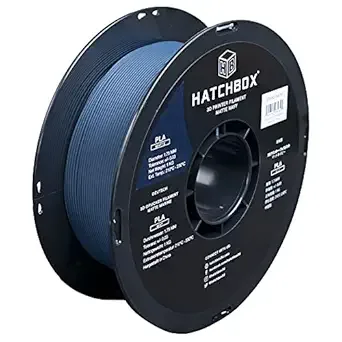 HATCHBOX HATCHBOX Matte PLA 3D Printer Filament, Dimensional Accuracy +/-, 1 kg Spool, Navy