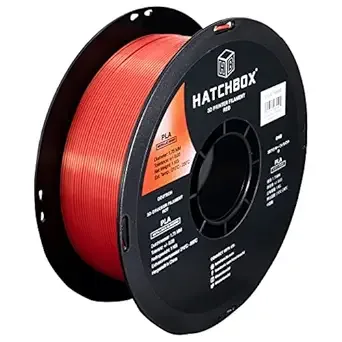 HATCHBOX HATCHBOX Metallic Finish PLA 3D Printer Filament, Dimensional Accuracy +/-, 1 kg Spool, Red