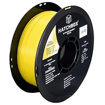 HATCHBOX HATCHBOX Metallic Finish PLA 3D Printer Filament, Dimensional Accuracy +/-, 1 kg Spool, Yellow