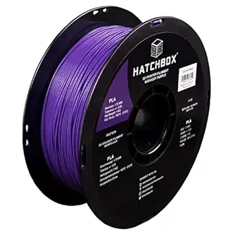 HATCHBOX HATCHBOX PLA Filament Midnight Purple, 3D Printer Filament 1KG Spool, Dimensional Accuracy +/-, Clog Free & Tangle Free, Vacuum Sealed with Desiccant