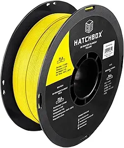 HATCHBOX HATCHBOX PLA PRO+ 3D Printer Filament, Dimensional Accuracy +/-, 1 kg Spool, Yellow
