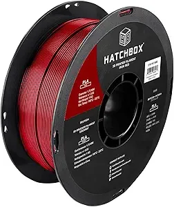 HATCHBOX HATCHBOX PLA PRO+ 3D Printer Filament, Dimensional Accuracy +/-, 1 kg Spool, Iron Red