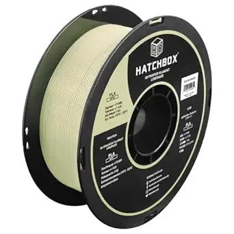 HATCHBOX HATCHBOX Matte PLA 3D Printer Filament, Dimensional Accuracy +/-, 1 kg Spool, Lemonade