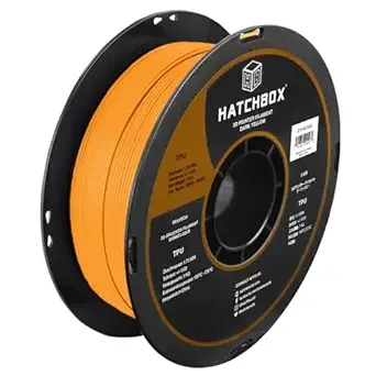 HATCHBOX HATCHBOX Dark Yellow TPU 3D Printer Filament Shore 95A, 1 KG Spool, Dimensional Accuracy +/-, 3D Printing Filament