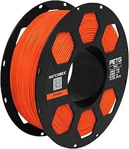 HATCHBOX HATCHBOX Orange High Speed PETG 3D Printer Filament, Dimensional Accuracy +/-, 1 kg Spool, Compatible with FDM Printers for Fast, Precise Printing