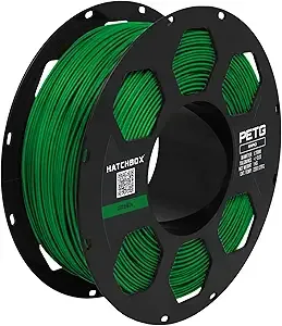 HATCHBOX HATCHBOX Green High Speed PETG 3D Printer Filament, Dimensional Accuracy +/-, 1 kg Spool, Compatible with FDM Printers for Fast, Precise Printing