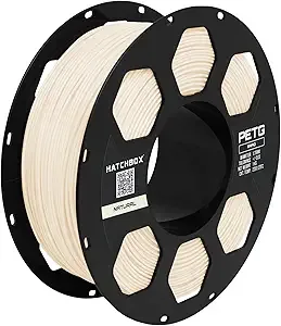 HATCHBOX HATCHBOX Natural High Speed PETG 3D Printer Filament, Dimensional Accuracy +/-, 1 kg Spool, Compatible with FDM Printers for Fast, Precise Printing