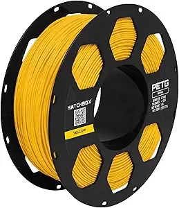 HATCHBOX HATCHBOX Black High Speed PETG 3D Printer Filament, Dimensional Accuracy +/-, 1 kg Spool, Compatible with FDM Printers for Fast, Precise Printing
