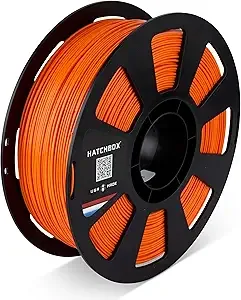 HATCHBOX HATCHBOX PLA MAX V2 Orange 3D Printer Filament Made in the USA Diameter 1 KG Spool, Premium USA Made 3D Printing Filament