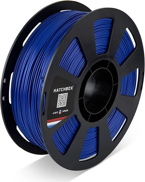 HATCHBOX HATCHBOX PLA MAX V2 Blue 3D Printer Filament Made in the USA Diameter 1 KG Spool, Premium USA Made 3D Printing Filament
