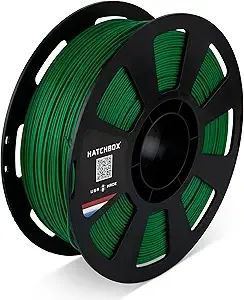 HATCHBOX HATCHBOX PLA MAX V2 Green 3D Printer Filament Made in The USA Diameter 1 KG Spool, Premium USA Made 3D Printing Filament