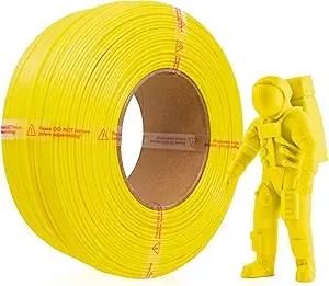 HATCHBOX HATCHBOX PLA 3D Printer Filament Refill, Includes 1 Refillable 1 KG Spool for 3D Printing, Dimensional Accuracy +/-, Yellow