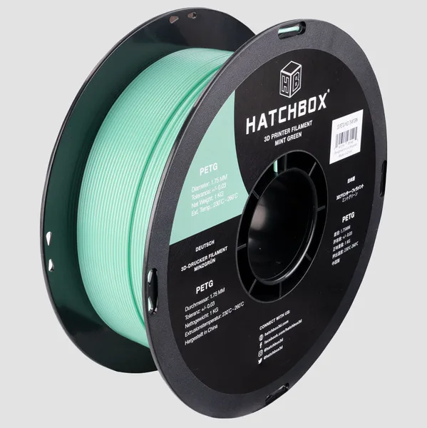 HATCHBOX MINT GREEN PETG FILAMENT -, 1KG SPOOL