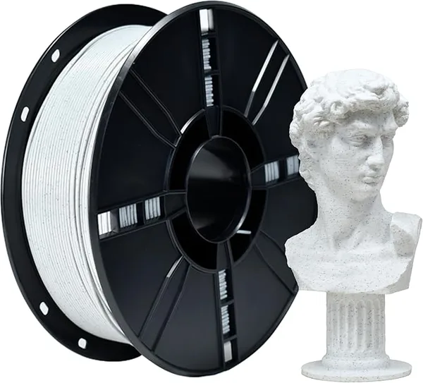 iBoss iBOSS 3D PLA+ Filament 1Kg Marble 3D Filament, 3D Printer Filament PLA Pro Tougher and Stronger, Dimensional Accuracy +/- Fits for Most FDM 3D Printers(Marble White)