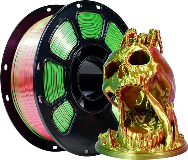 iBoss iBOSS Silk Rose Gold Green PLA Plus Filament, Shiny Silk PLA+ 3D Filament, 1kg 3D Printer PLA PRO Filament +/ -,Suitable for Most FDM Printers (Silk Rose Gold Green)