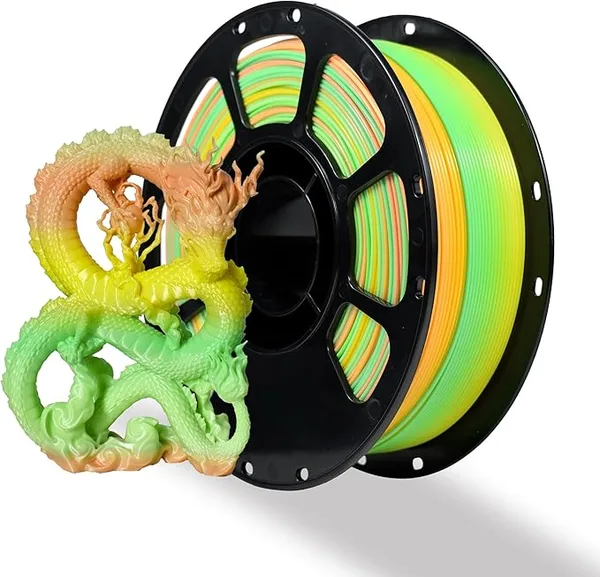 iBoss iBOSS Rainbow Filament Multicolor PLA+ Filament Shiny Color Changing 3D Printer Filament 1Kg(2.2lbs) Gradient PLA Plus, Fits for Most 3D Printer, Accuracy +/-, Morandi Rainbow 02