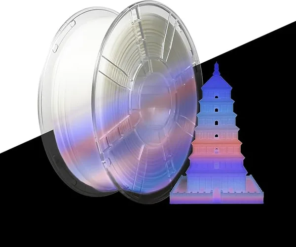 iBoss iBOSS Glowing in Dark Fast Color Change Rainbow 3D Filament Multi Colored PLA Plus Filament, 3D Printer Material, 1KG 2.2lbs PLA PRO Filament Widely Fit for 3D Printers