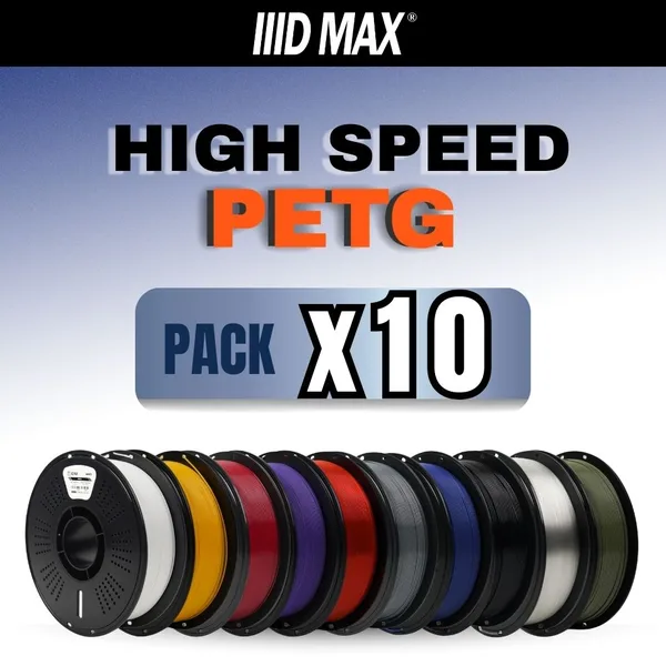 IIID Max 10 x 1kg High Speed PETG Filament Pack
