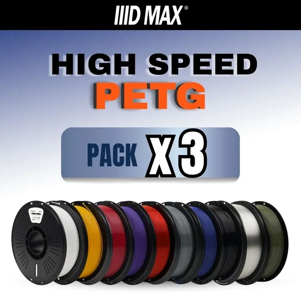 IIID Max 3 x 1kg High Speed PETG Filament Pack