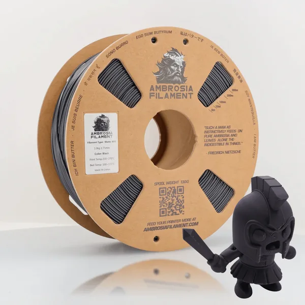 IIID Max AMBROSIA ABS Matte Filament of the Gods - 1KG Bambu AMS Friendly Cardboard Spools Premium 3D Printing Filament