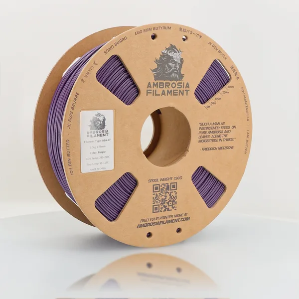 IIID Max AMBROSIA ASA-CF Filament of the Gods - 1KG Bambu AMS Friendly Cardboard Spools Premium 3D Printing Filament
