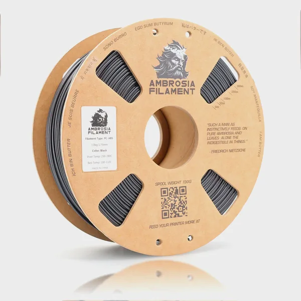 IIID Max AMBROSIA PC-ABS Filament of the Gods - 1KG Bambu AMS Friendly Cardboard Spools Premium 3D Printing Filament House Polycarbonate ABS