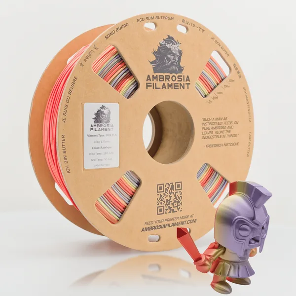 IIID Max AMBROSIA SILK PLA Filament of the Gods - 1KG Bambu AMS Friendly Cardboard Spools Premium 3D Printing Filament