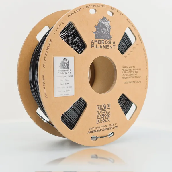 IIID Max AMBROSIA TPU 95 Filament of the Gods - 1KG Cardboard Spools Premium 3D Printing Filament TPU95