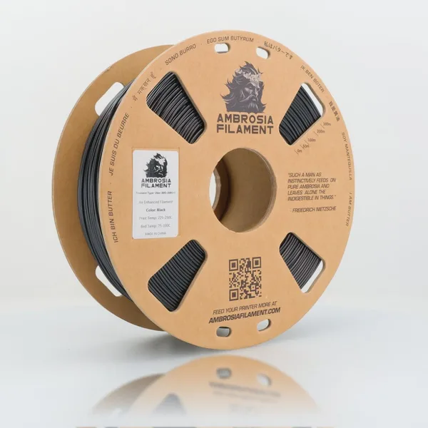 IIID Max AMBROSIA Uber ABS Filament of the Gods - 1KG Bambu AMS Friendly Cardboard Spools Premium 3D Printing Filament ABS+