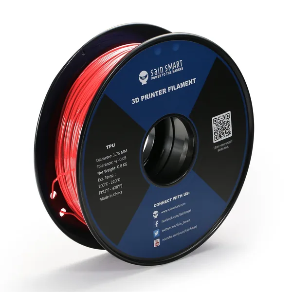 IIID Max Neon Scarlet, Cyberpunk Color TPU Filament 0.8kg/1.76lb