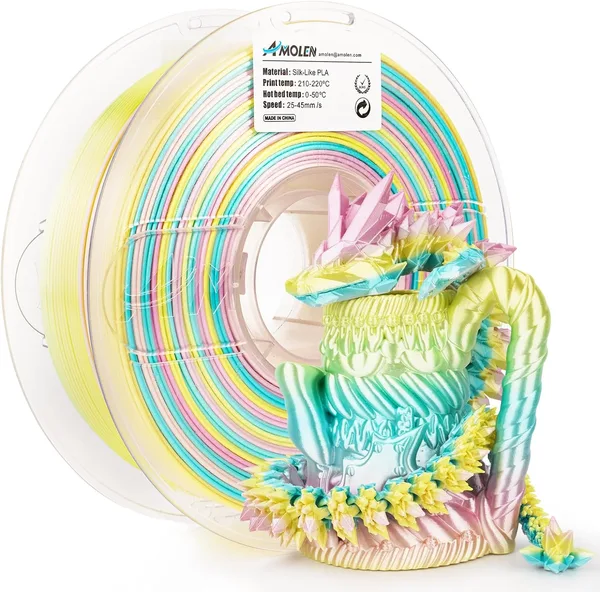 IIID Max PLA Silk Rainbow, 1KG/2.2LB