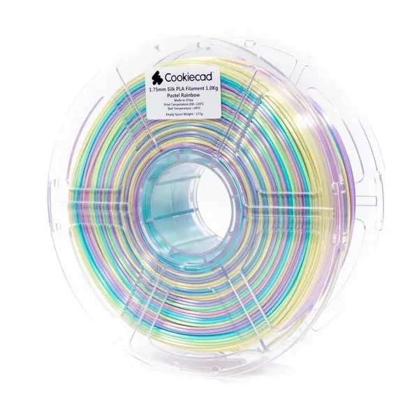 IIID Max SILK Pastel Rainbow PLA Filament, 1kg
