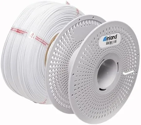 Inland INLAND V2 Reusable Filament Spool & Filament Bundle, Replacement Spool, White Spooless Filament, Compatible with Bambu Lab Refill