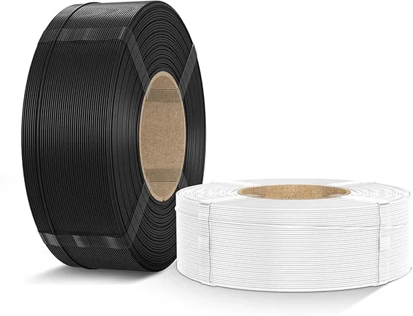 Inslogic 3D Inslogic PETG Pro Pre-Dried 3D Printer Filament, High-Speed PETG Filament, Stronger Toughness, Refill (4.4lbs), Dimensional Accuracy +/-, Compatible with FDM Printers, Black+White