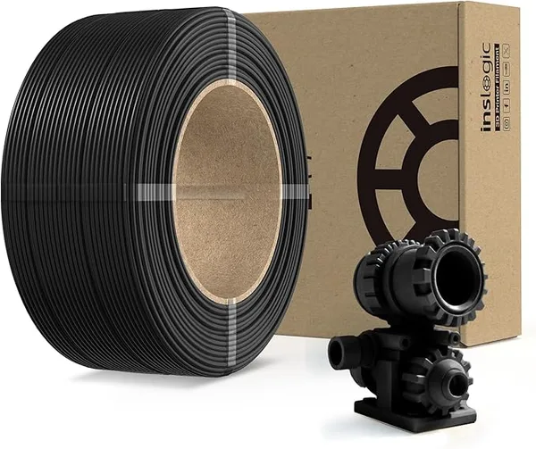 Inslogic 3D Inslogic PA6-CF Carbon Fiber Nylon Filament Black 0.5kg Refill, PA6-CF Nylon Warp Free 3D Printing Filament