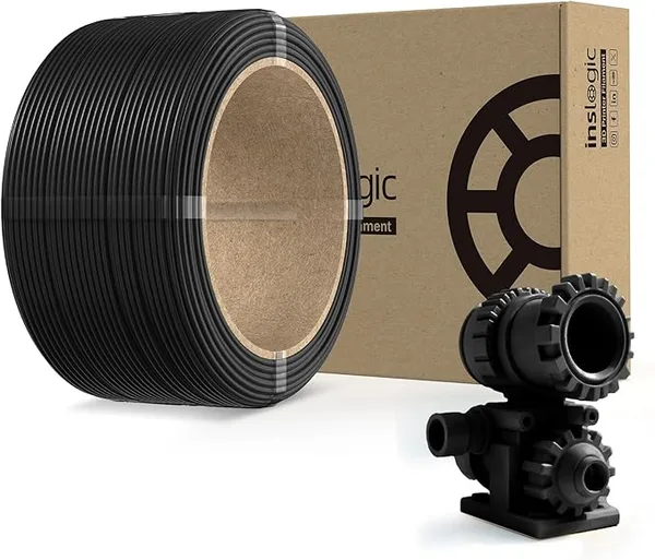 Inslogic 3D Inslogic PA6-CF Carbon Fiber Nylon Filament Black 0.25kg Refill, PA6-CF Nylon Warp Free 3D Printing Filament