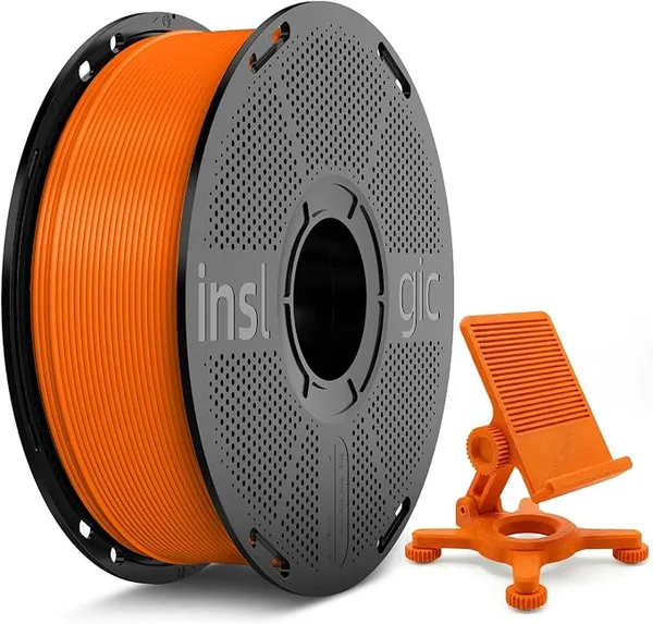 Inslogic 3D Inslogic PETG Pro 3D Printer Filament, High-Speed PETG Filament, Stronger Toughness, 1 kg Spool, Dimensional Accuracy +/-, Compatible with FDM Printers, Orange