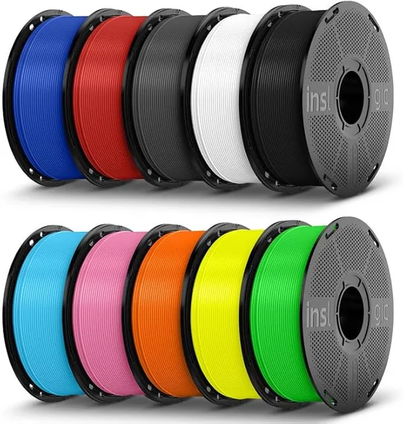 Inslogic 3D Inslogic PETG Pro Pre-Dried 3D Printer Filament, High-Speed PETG Filament, Stronger Toughness, Compatible with FDM Printers, 10 Colors, 10kg Total, 10×1kg