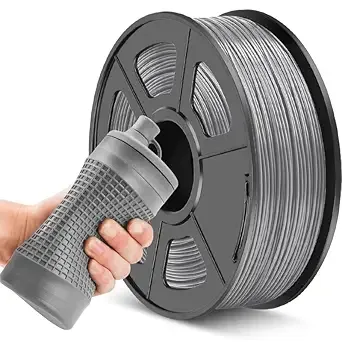 JAYO JAYO TPU Filament Grey 1KG, Flexible 3D Printer Filament with Shore Hardness 95A, Strong Elasticity, Abrasion Resistance, Low Warping, Compatible with Most FDM 3D Printers