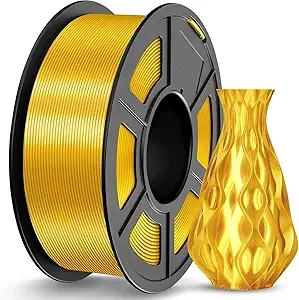 JAYO JAYO Silk PLA Filament Gold 1.1kg, Metal-Like Shiny PLA, Smooth Silky Finish, Easy to Print, Accuracy +/-, Fits for Most FDM 3D Printers