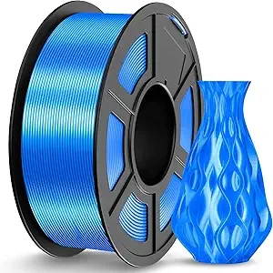 JAYO JAYO Silk PLA Filament Blue 1.1kg, Metal-Like Shiny PLA, Smooth Silky Finish, Easy to Print, Accuracy +/-, Fits for Most FDM 3D Printers