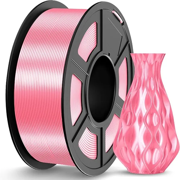 JAYO JAYO Silk PLA Filament Pink 1.1kg, Metal-Like Shiny PLA, Smooth Silky Finish, Easy to Print, Accuracy +/-, Fits for Most FDM 3D Printers