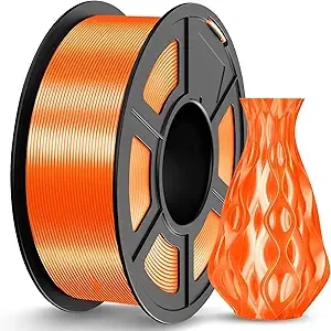 JAYO JAYO Silk PLA Filament Orange 1.1kg, Metal-Like Shiny PLA, Smooth Silky Finish, Easy to Print, Accuracy +/-, Fits for Most FDM 3D Printers