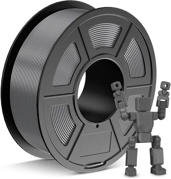 JAYO JAYO PETG Filament Grey 1.1 KG, Strong Toughness PETG 3D Printer Filament Dimensional Accuracy +/-, 2.4lbs Spool Fits for Most FDM 3D Printers