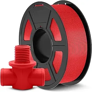 JAYO JAYO ABS Filament 1kg Red, Strong & Durable 3D Printer Filament, Hot Deformation 90℃, Perfect for Functional Prototypes & Mechanical Parts, 2.2lbs Spool Accuracy +/-